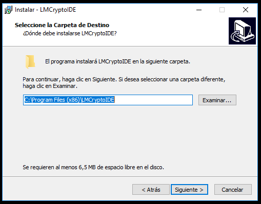 Directorio de instalación