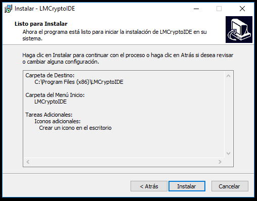 Listo para instalar